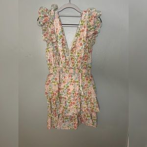 Floral Ruffle Mini Dress